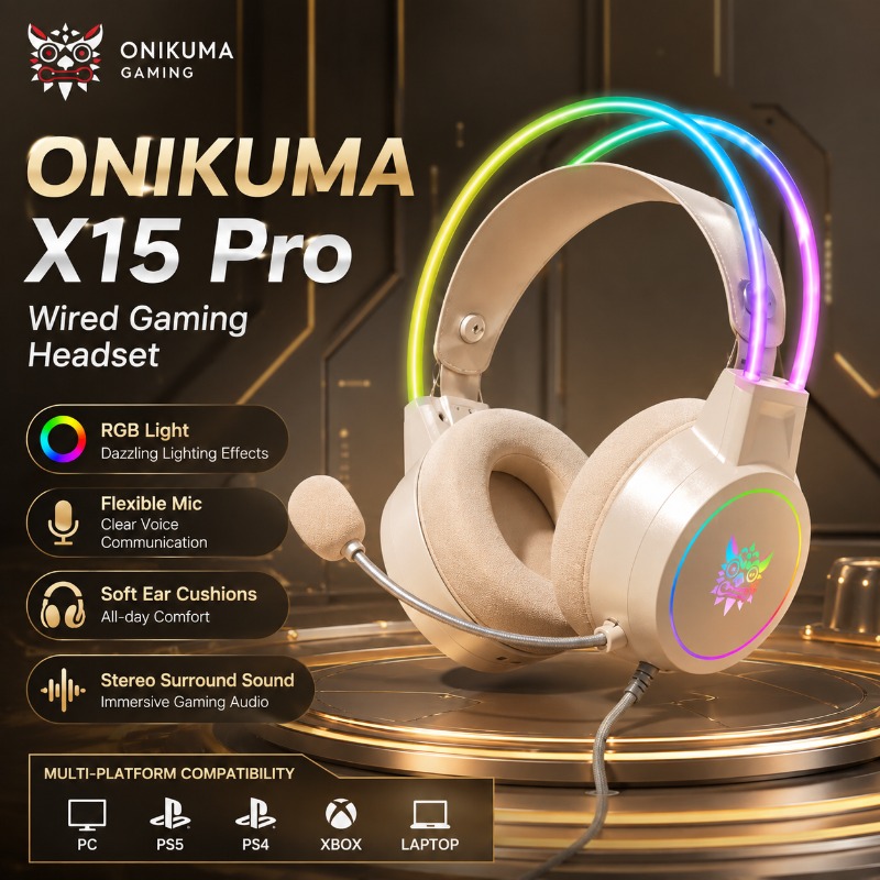 Cuffie da gioco ONIKUMA X15 Pr - Gaming Headset Rgb recensione e prezzo